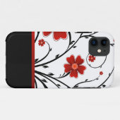 mit Blumenabstraktes mit schwarzem Bar Case-Mate iPhone Hülle (Rückseite (Horizontal))