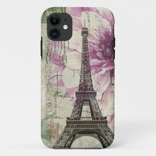 Mit Blumenturm Boho Chic-Vintager Paris Eiffel Case-Mate iPhone Hülle