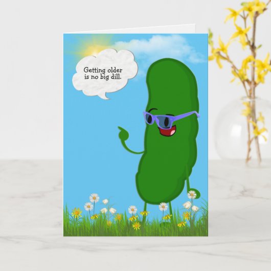 mit Brille zum Geburtstag Karte (Gelbe Blume)