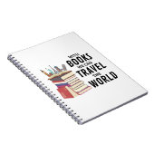 Mit Büchern können wir die Welt 3 Ring Binder P Notizblock (Rechte Seite)