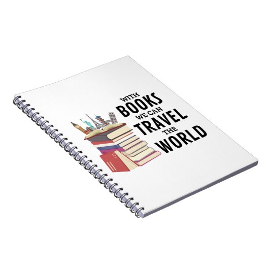 Mit Büchern können wir die Welt 3 Ring Binder P Notizblock (Rechte Seite)