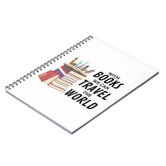 Mit Büchern können wir die Welt 3 Ring Binder P Notizblock (Linke Seite)