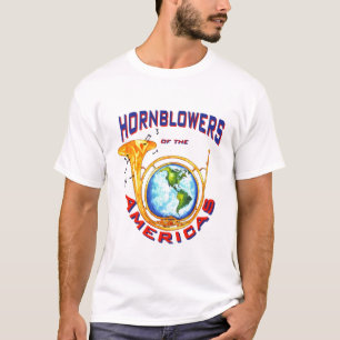 Mit Buchstaben gekennzeichnetes Hornblower Logo T-Shirt
