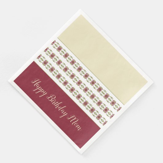 mit Burgund gespielt Serviette (Ecke)