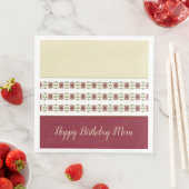 mit Burgund gespielt Serviette (Beispiel)