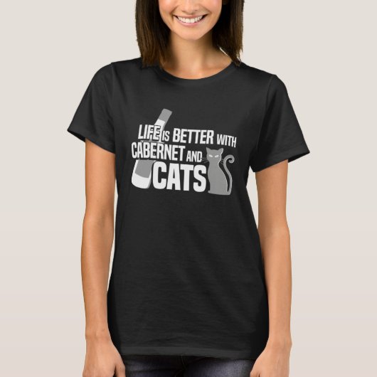 mit Cabernet und Katzen T-Shirt (Vorderseite)