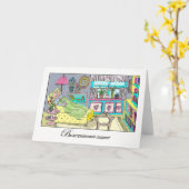 Mit Cat in Chaise Lounge können Sie sich auf Russi Karte (Gelbe Blume)