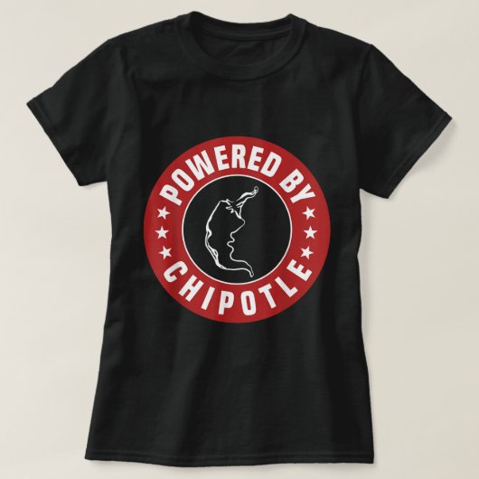 Mit Chipotle Design Chili Pepper gespannt T-Shirt (Design vorne)