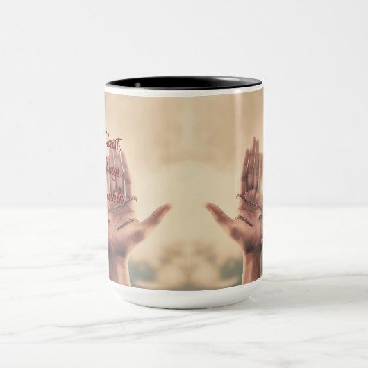 Mit Christus, Kaffee-Tasse Tasse (Zentrum)
