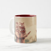 Mit Christus, Kaffee-Tasse Zweifarbige Tasse (Vorderseite Links)