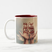Mit Christus, Kaffee-Tasse Zweifarbige Tasse (Links)