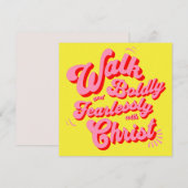 Mit Christus mutig und furchtlos laufen Mitteilungskarte (Vorne/Hinten)