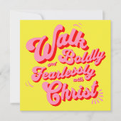 Mit Christus mutig und furchtlos laufen Mitteilungskarte (Vorderseite)