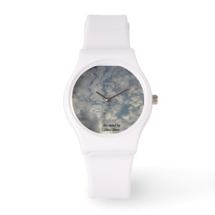 Mit "Clouds" Design Deko Face beobachten Armbanduhr