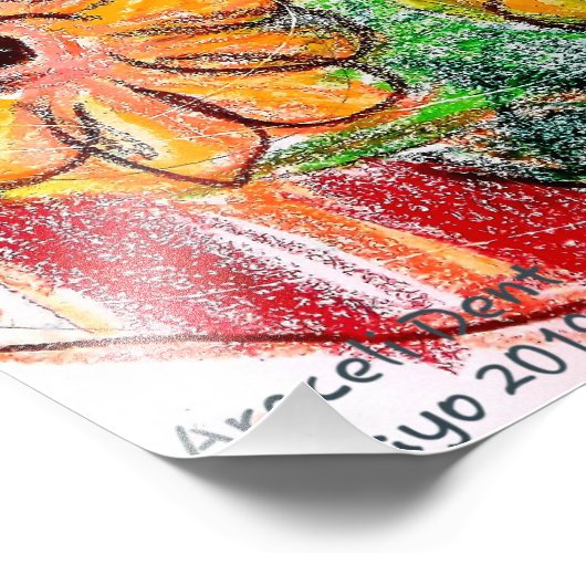 mit Collar getickt Fotodruck (Ecke)