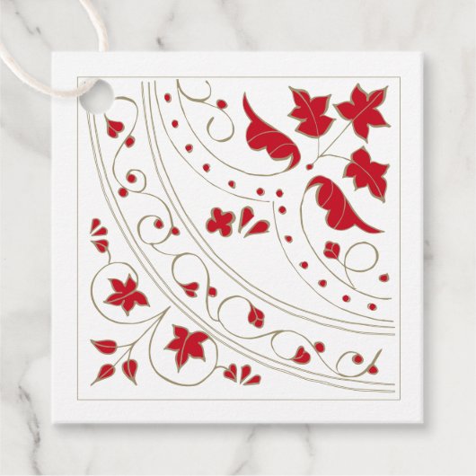 Mit Compliments Elegante Geschenktasten Vorzugstri Geschenkanhänger (Vorderseite)