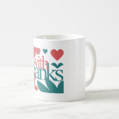 Mit Dank – Geschenk zum Valentinstag Kaffeetasse (VorderseiteRechts)