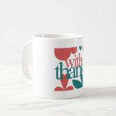 Mit Dank – Geschenk zum Valentinstag Kaffeetasse (Vorderseite Links)