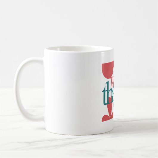 Mit Dank – Geschenk zum Valentinstag Kaffeetasse (Links)