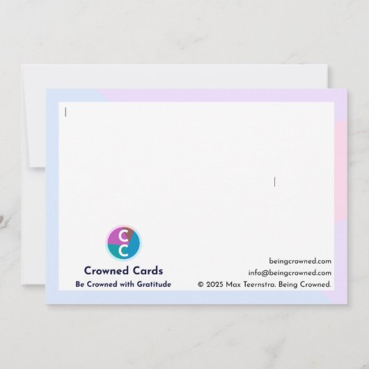 "Mit Dankbarkeit" Dankeskarte (Rückseite)