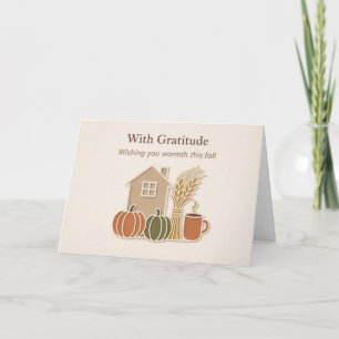 Mit Dankbarkeit • Warme Herbstwünsche Herbstgruß  Dankeskarte