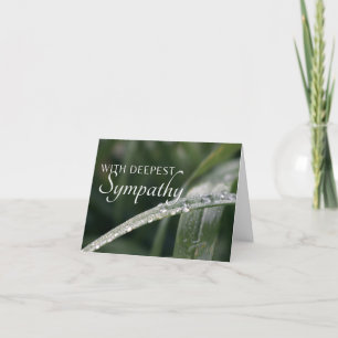 Mit Deep Beileid Dewdrop Foto Verse Card Karte