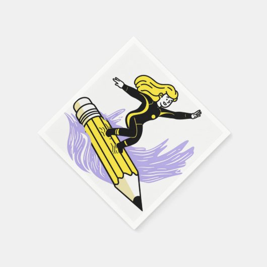 mit deinen Gedanken schreiben Serviette (Ecke)