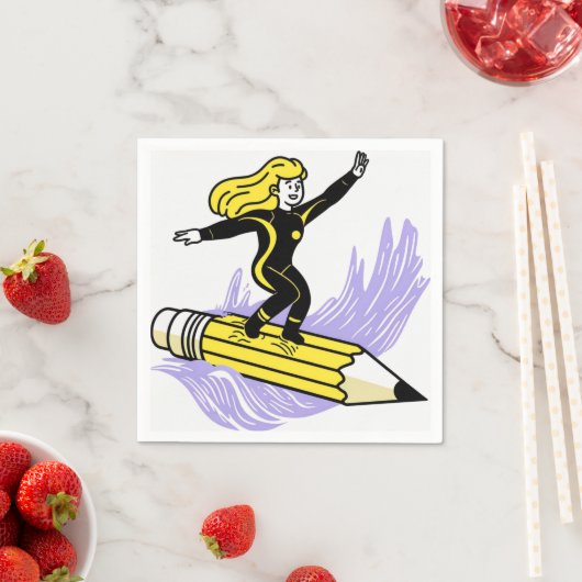 mit deinen Gedanken schreiben Serviette (Beispiel)