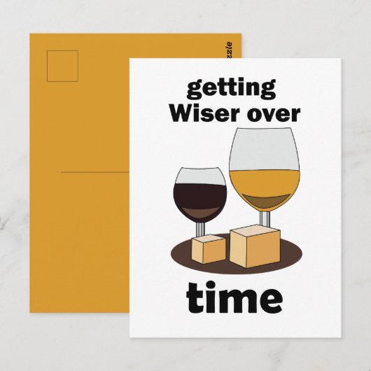 Mit Dem Alter Perfekt Werden Mit Der Zeit Weiser W Postkarte (Vorne/Hinten)