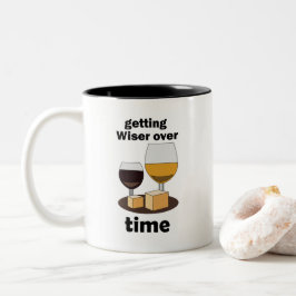 Mit Dem Alter Perfekt Werden Mit Der Zeit Weiser W Zweifarbige Tasse