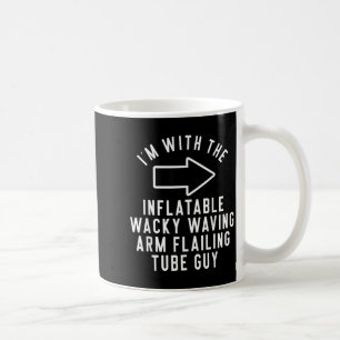 mit dem aufblasbaren verrückten schwankenden Arm s Kaffeetasse