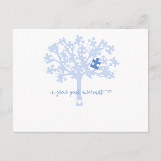 Mit dem Baumautismus-Hemd wecken Sie Ihr Bewusstse Ankündigungspostkarte (Vorderseite)
