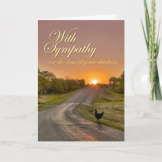 Mit dem Beileid auf den Verlust Ihres Hühners Karte