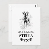 Mit dem benutzerdefinierten Dogennamen ist die Leb Postkarte (Vorne/Hinten)