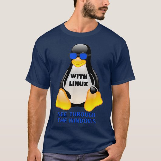 Mit dem Computing von Linu durch Windows Tu T-Shirt (Vorderseite)