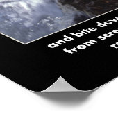 Mit dem Durchfluss und Biss-nach-unten-so schwer w Poster (Ecke)