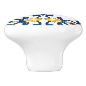 Mit dem ersten 💛 💙 blauen und gelben Azulejos Keramikknauf (Seitenansicht)