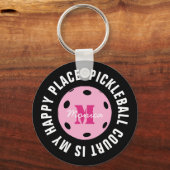 Mit dem ersten Pickleback ist mein Happy Place Schlüsselanhänger (Vorderseite)