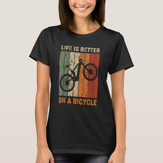 mit dem Fahrrad 5 T-Shirt (Vorderseite)