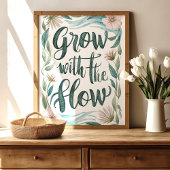 Mit dem Flow floral Art Print wachsen Poster