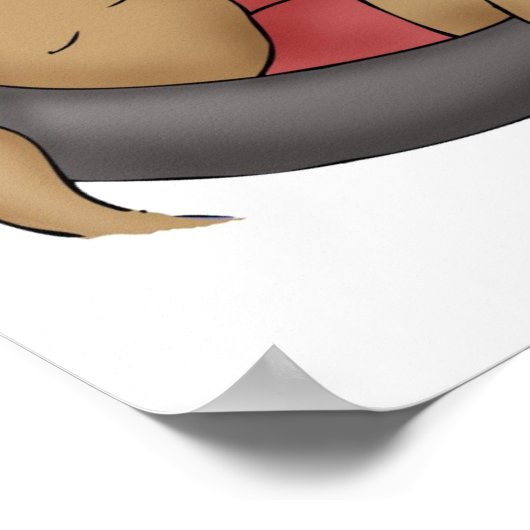 Mit dem Flow-Print Poster (Ecke)