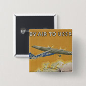 Mit dem Flugzeug in die UdSSR Button (Vorne & Hinten)