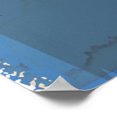 Mit dem Flugzeug nach Großbritannien Vintage Reise Poster (Ecke)