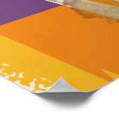 Mit dem Flugzeug nach Teheran Vintage Reiseplakat Poster (Ecke)