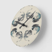 Mit dem Fluss gehen - Acryl-Gießen Runde Wanduhr (Winkel)