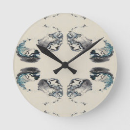 Mit dem Fluss gehen - Acryl-Gießen Runde Wanduhr