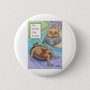 Mit dem Fluss gehen Button