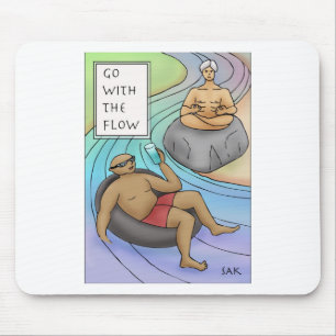 Mit dem Fluss gehen Mousepad