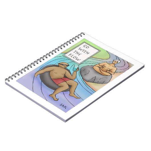 Mit dem Fluss gehen Notizblock (Linke Seite)