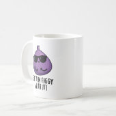 Mit dem Funny Fruit Fig Pun Figgy machen Kaffeetasse (Vorderseite Links)